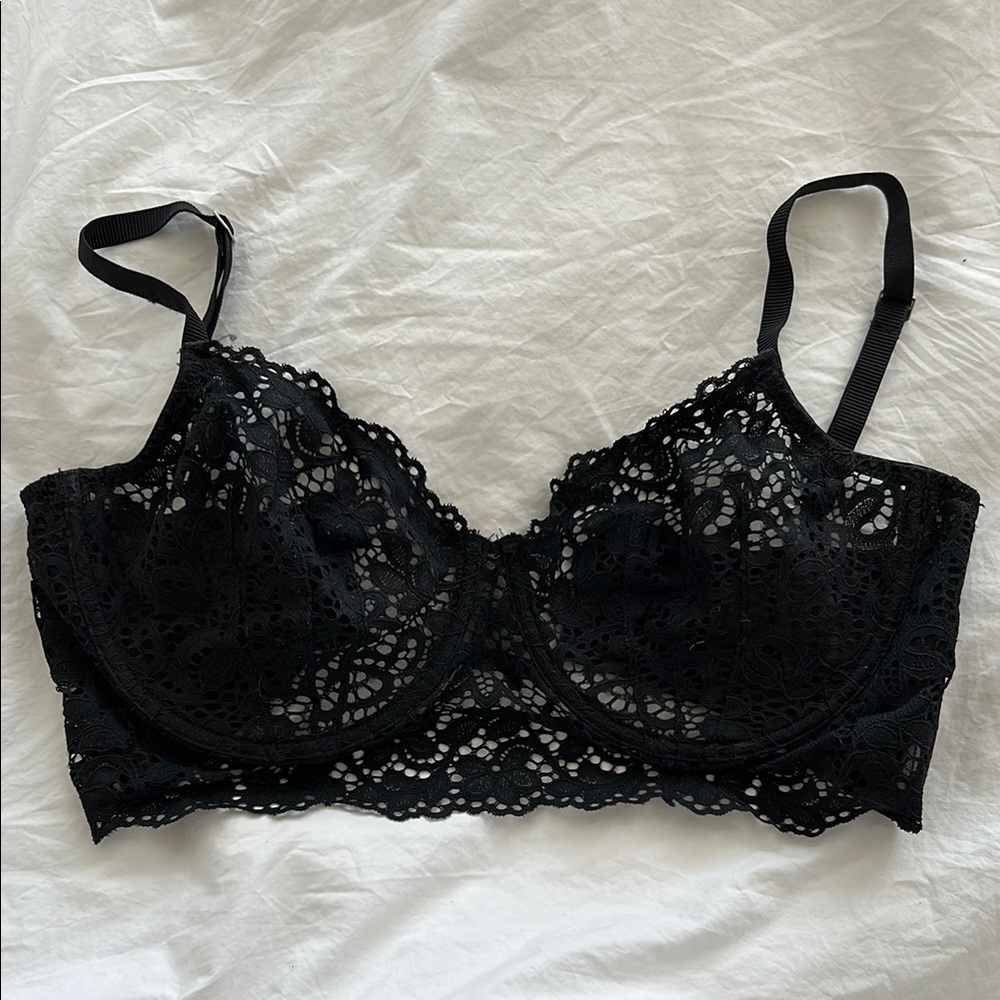 Black Lace Bra